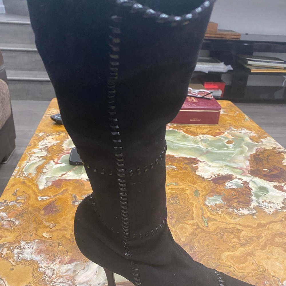 BCBGirls Suede Black Below the Knee Boots